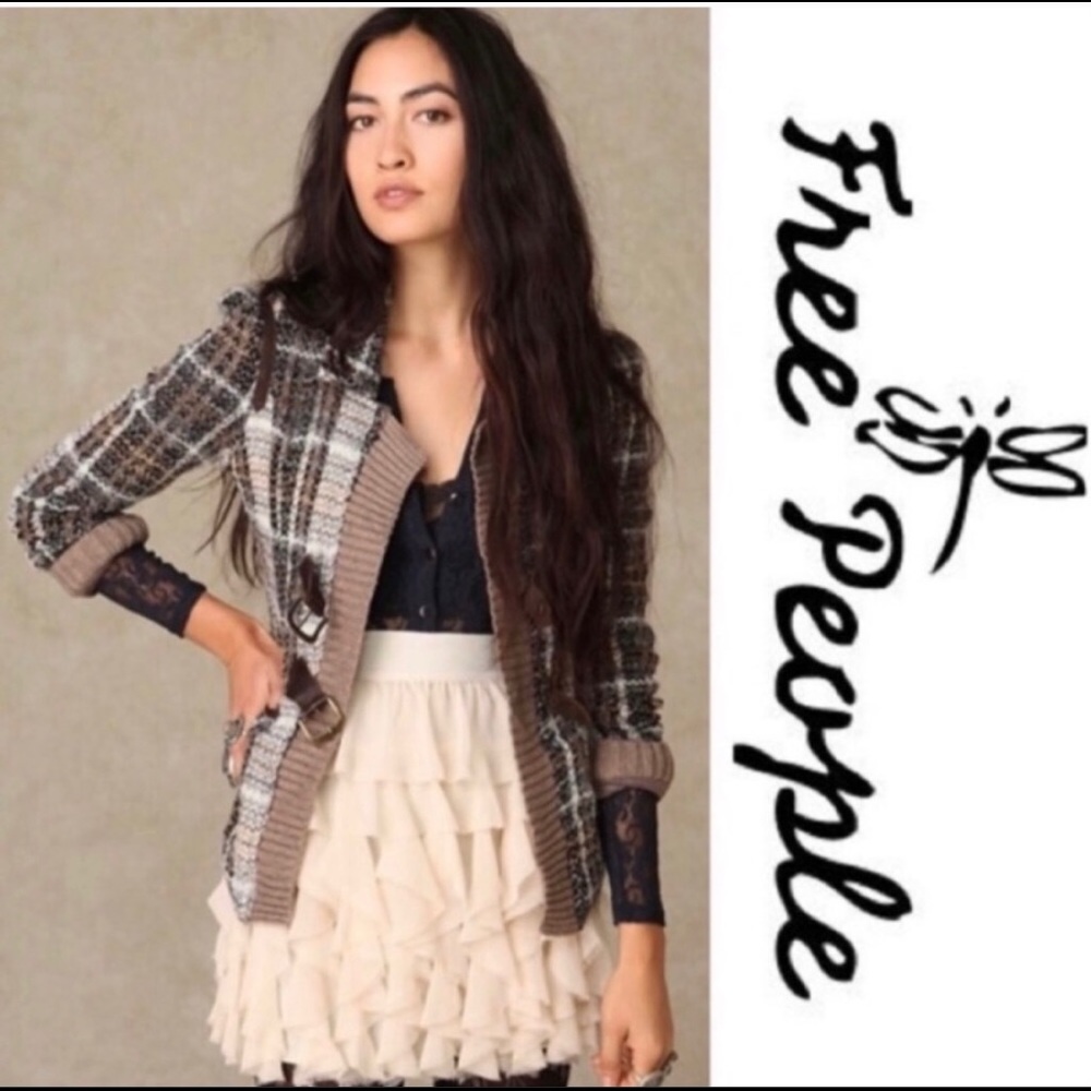 Free People Sweater Blazer Wool
